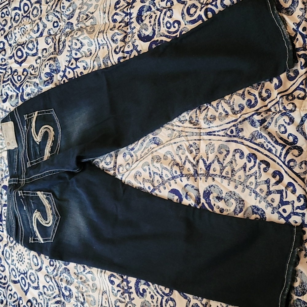 Sz. 29 Silver suki clam diggers (capris) - Picture 2 of 5